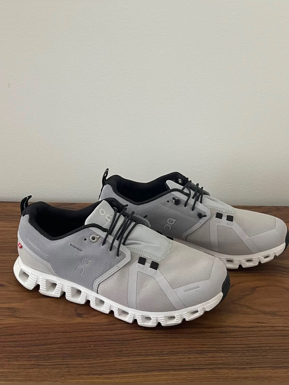On Running Women's Cloud Sneakers in Light Gray and Black